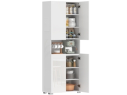 Armário de Cozinha 4 Portas com Compartimento Aberto 68x34x180cm S/MARCA