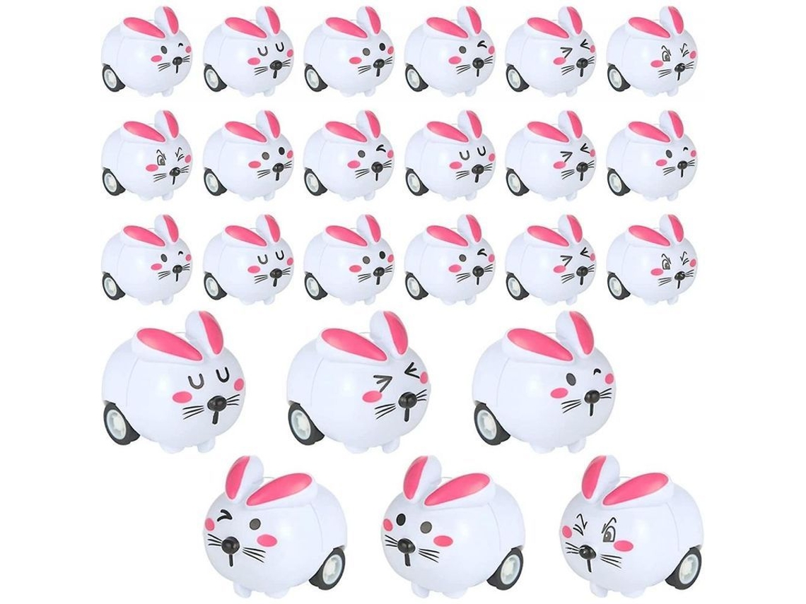 2026 24 Coches de Juguete de Pascua, Huevos de Pascua Con Conejitos para Arrastrar para Niños Pequeños Wdc