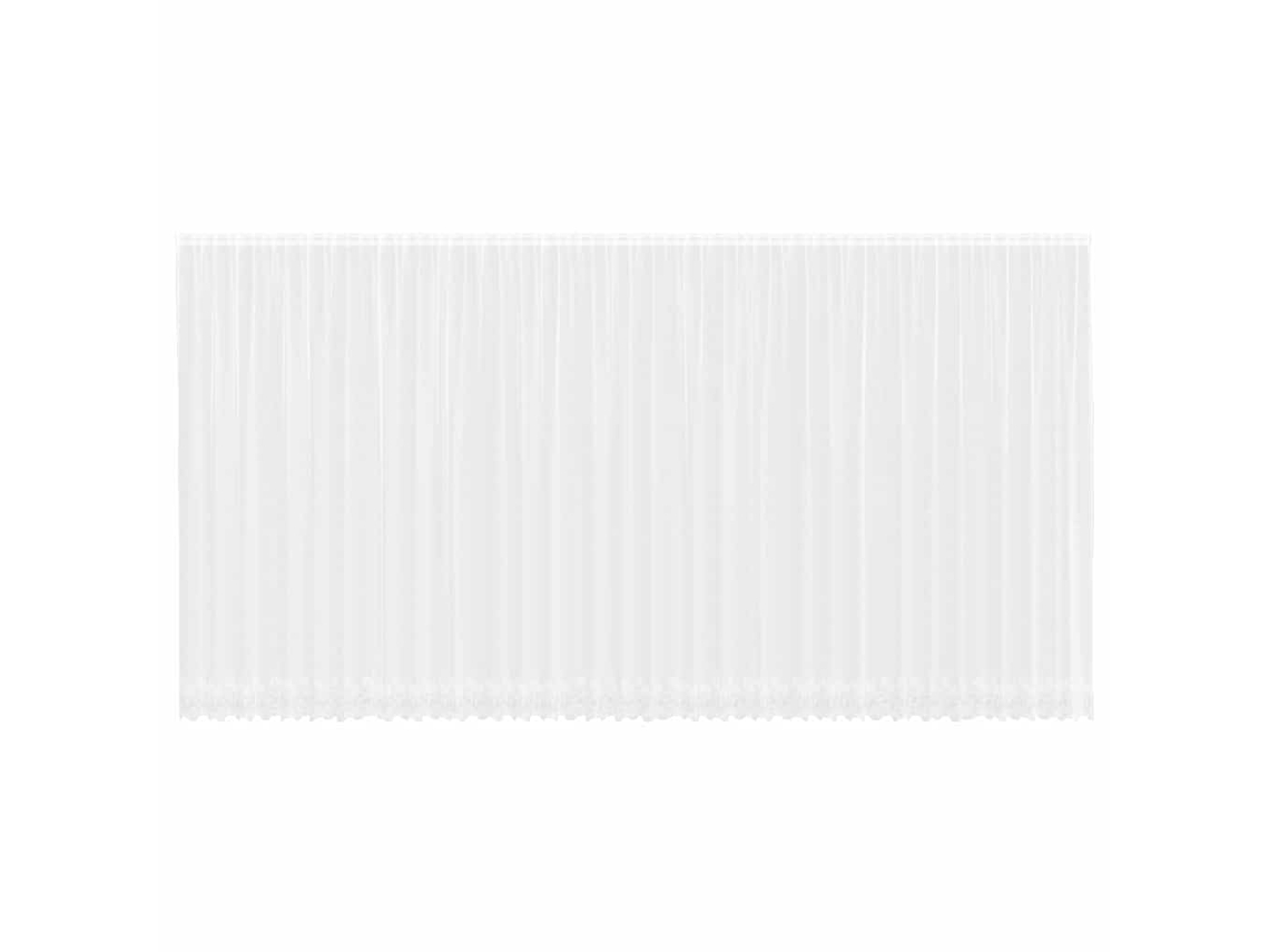 Conjunto 1 Cortina De Renda Vidaxl Branco Poliéster (280 X 900 Cm)