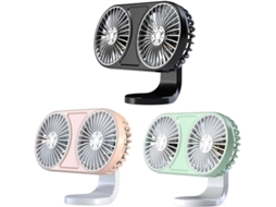 Ventilador Usb De Carro Com Duas Cabeças, Rotação De 360°, 3 Velocidades, Circulador De Ar Silencioso Para Carros, Suvs