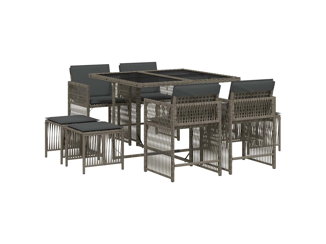 Garden Dining Set, Garden Dining Sets Vidaxl Cinzeto Rattan / Vime (n/a)