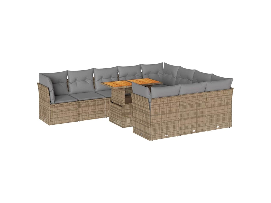 Garden Sofa Set, Garden Sofa Sets Vidaxl Bege Rattan / Vime (n/a)