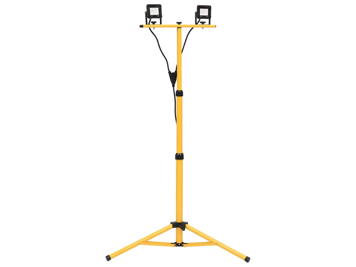 Vidaxl Projetor C/ Iluminação Led E Tripé 2x10 W Branco Quente