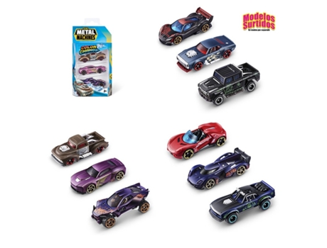 Pack 3 Carros Metal Machines Mudança de Cor IMPORTAÇÃO