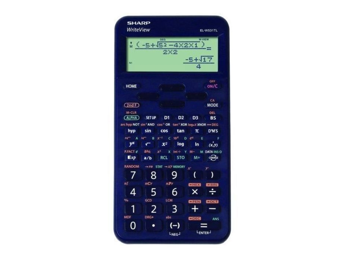 Calculadora Científica Elw531tlb 420 Funções Tela Lcd 96x32 Cor Azul Alimentação Por Bateria Sharp