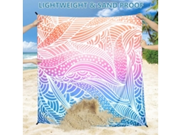 Tapete De Praia Grande Impermeável Antiareia 180*220cm,para Praia,campismo E Férias Ondas Hexinyigjly