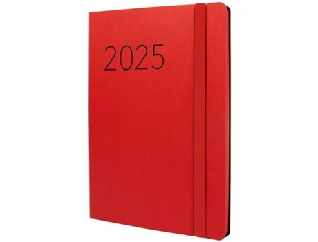Agenda FINOCAM FLEXI Vermelho A5 14,8 x 21 cm 2025 Lisa