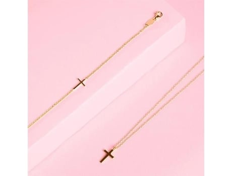 Colar Banhado A Ouro Com Cruz Ern Lilcross G Engelsrufer (corrente, Pingente)