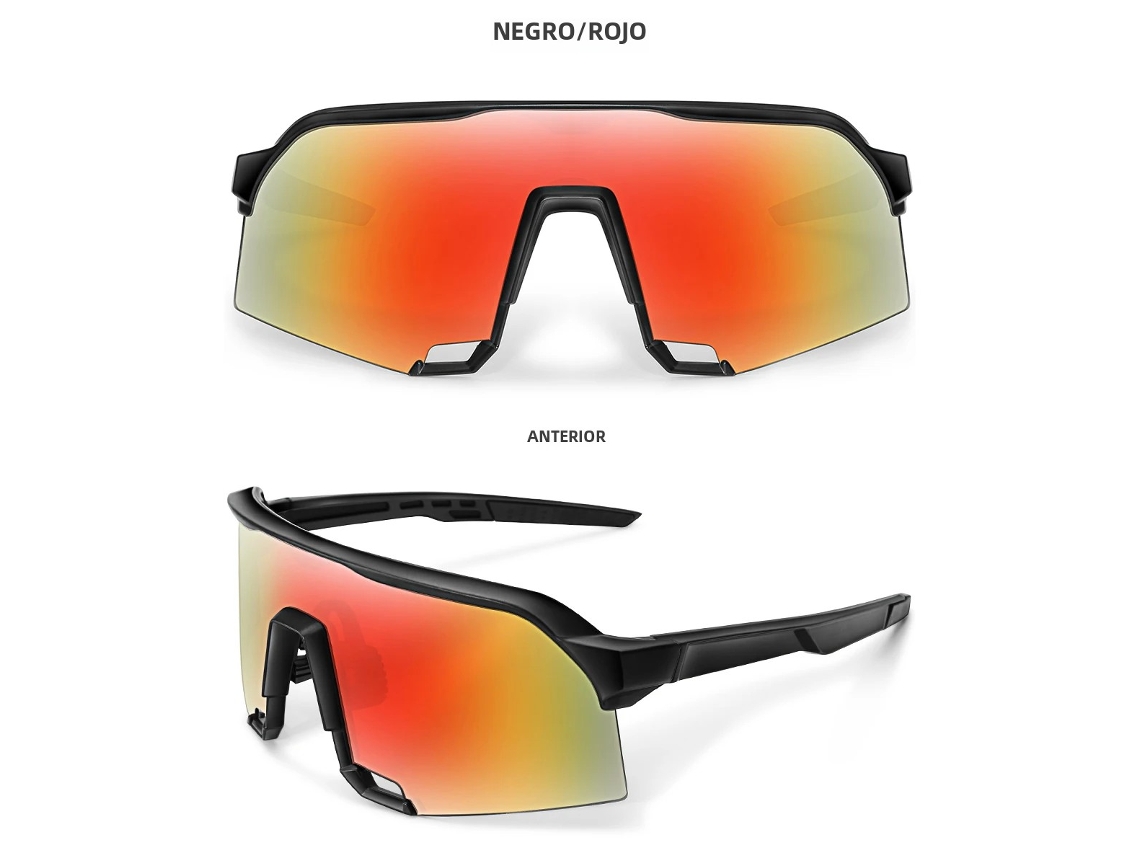 (estilo 2) Óculos De Ciclismo Unissex Com Proteção Uv400, Armação Grande E Lentes De Polímero.