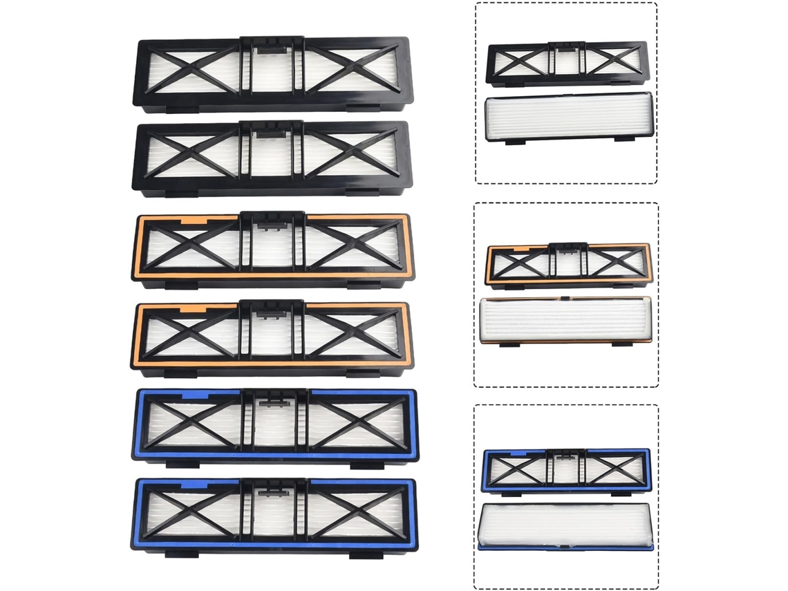Pacote Com 6 Filtros H13 Compatíveis Neato D10, D9, D8, D7, D6, D5,