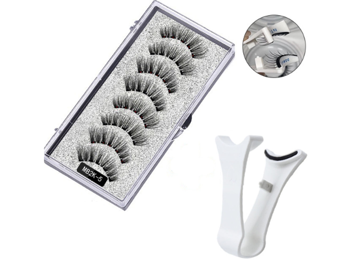 Cílios Magnéticos, 3d, Reutilizáveis, Com Aplicador, Branco