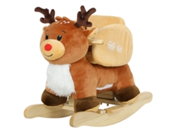 Cavalo de Balanço Infantil Marrom 65 X 35 X 59 Cm (com Canções de Ninar, 18 36 Meses, Pelúcia)