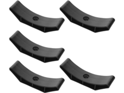 Conjunto de 5 Suportes para Halteres Besportble em Plástico Oco na Cor Preta, Portáteis e Resistentes a