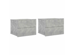 Conjunto de 2 mesas de cabeceira Madeira Cinzento MAISON EXCLUSIVE 40x30x30 cm