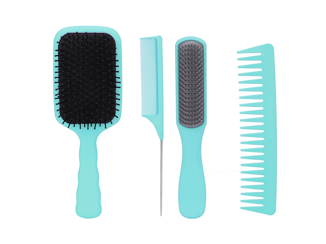 Kit De 4 Pentes E Pentes Para Cabelo Longo Grosso Fino Crespo Verde