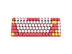 Teclado Sem Fio Retrô 2.4g Com 84 Teclas E Teclas Redondas Para Laptops, Recarregável Everley891