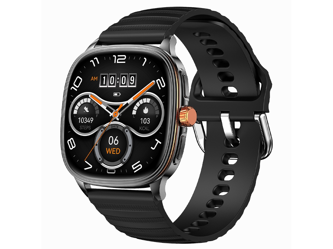 Smartwatch Chronus Hk73 (1,73" Amoled - Chamadas Bluetooth - Bloqueio Por Palavra-passe - Preto)