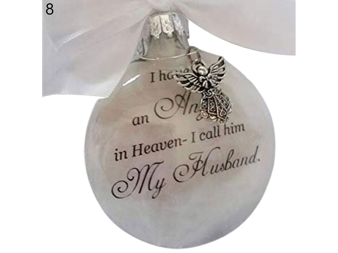 Adorno De Memória Anjo No Céu Bola De Penas Natal Decorativo Transparente 8cm 8