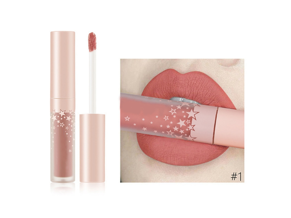 Batom Matte Nude De Longa Duração Leve Hidratante Seguro Pigmentado Creme Labial Cosmético 9703-1