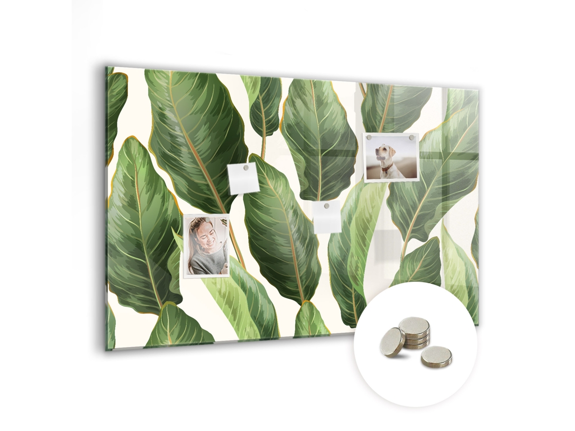 Lousa Magnética Folhas De Palmeira Para A Sala De Estar Espelharte (90x60 Cm)