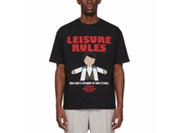 Rockinstone Ferris Bueller's Day Off Leisure Rules Black Adult T-shirt Size:s