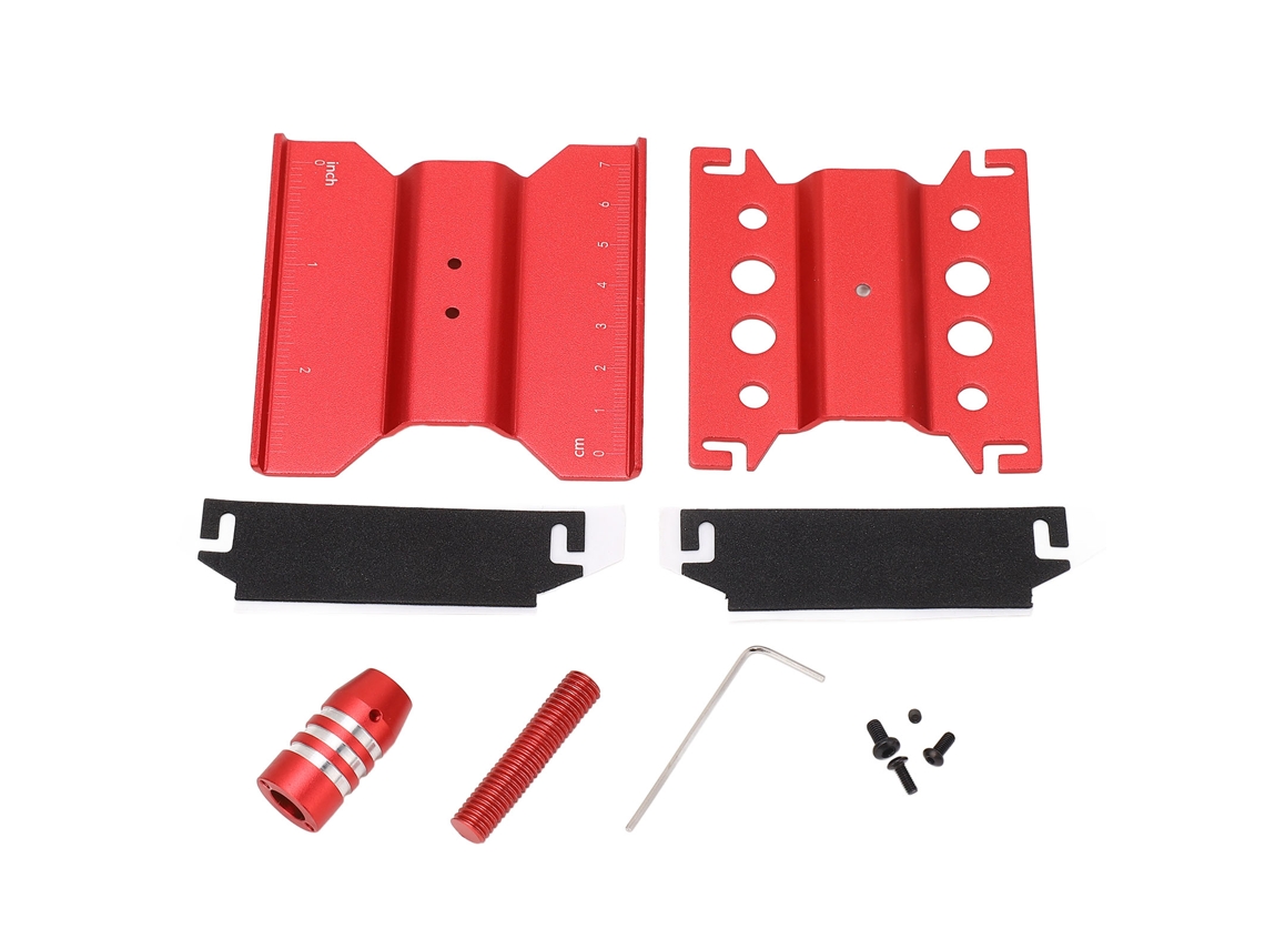 Mali suporte de Reparo para Carro Rc 360 Rotação Liga de Alumínio para Escala 1/18 1/24 Scx24 Vermelho