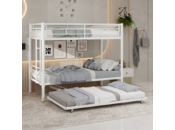 Beliche Metal Twin Sobre Twin Com Escada E Grade Segurança