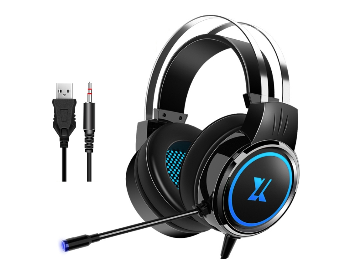 Auscultadores Gaming ZRUXE X8, 50mm, Som Surround 4D, Redução de Ruído, 3.5mm/usb, para Pc/portátil | ZRUXE