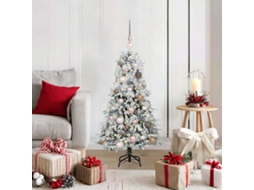 Vidaxl Árvore De Natal Articulada Artificial Branco 120 Cm Pe E Pvc