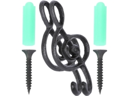 Ganchos De Parede Em Formato Notas Musicais, 2 Peças, Ferro,