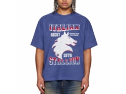 Rockinstone Rocky Movie Stallion Heather Royal Adult T-shirt Size:xxxl