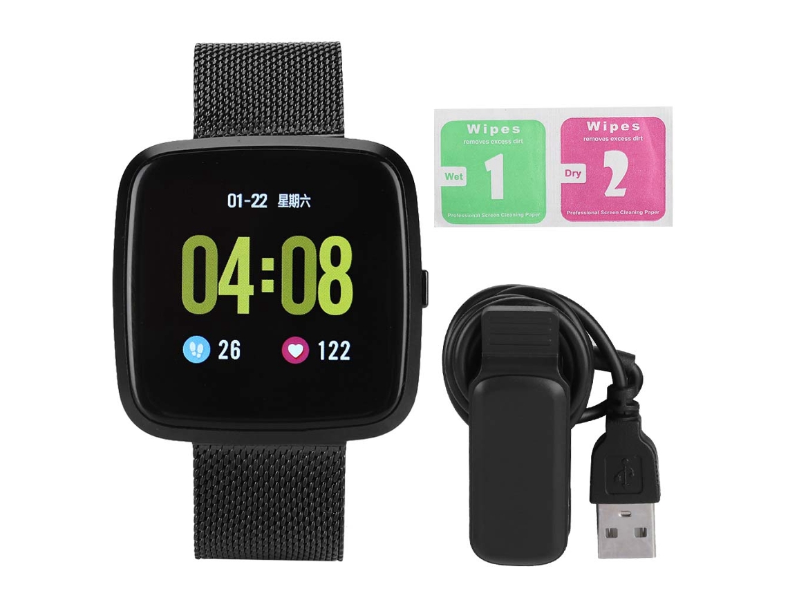 Pulseira Esportiva EOOCOO, monitoramento de frequência cardíaca e pressão arterial