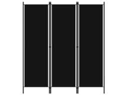 Vidaxl Divisória De Quarto Com 3 Painéis 150x180 Cm Preto