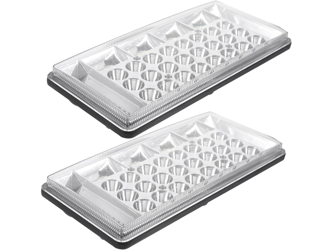 Conjunto de 2 faróis de trabalho LED, resistentes a riscos e ao calor, com luz diurna para carros e SUVs.