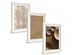 Conjunto De Pinturas Estruturas Com Texturas Minimalistas Moldura Branca Imagens Para Um Quarto Infantil Espelharte (3 Peças 20x30 Cm)