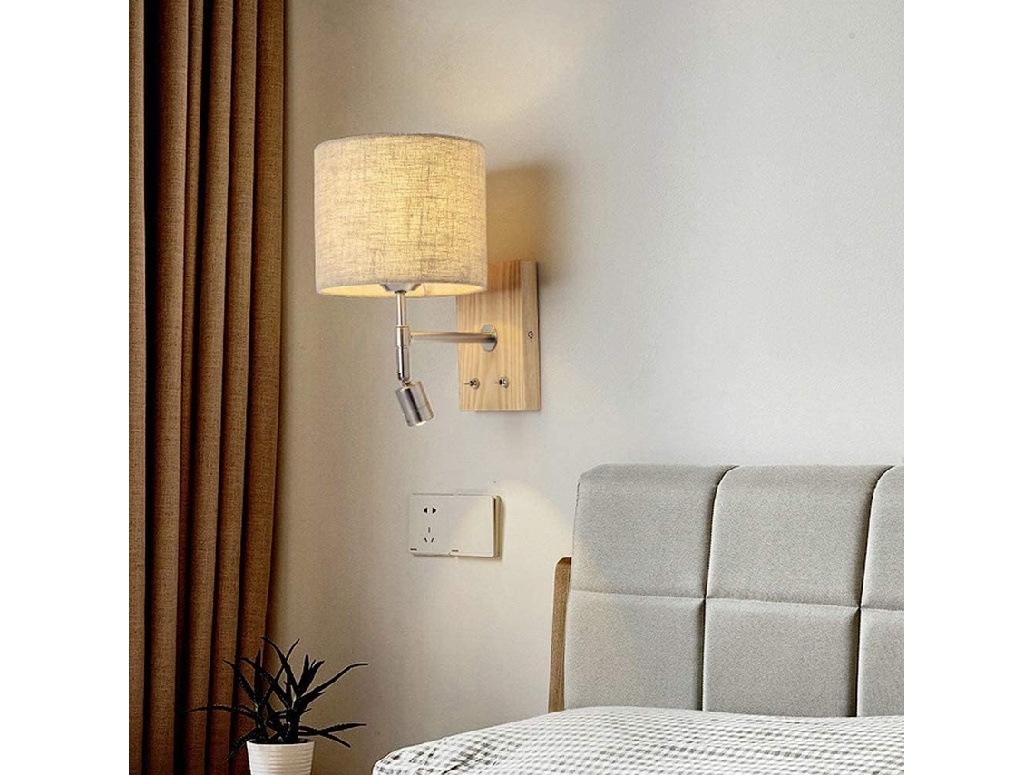 Luminária De Parede Cabeceira Flaxen Led Com Interruptor Liga Desliga, Ideal Para Leitura Em Ambientes Internos, Como