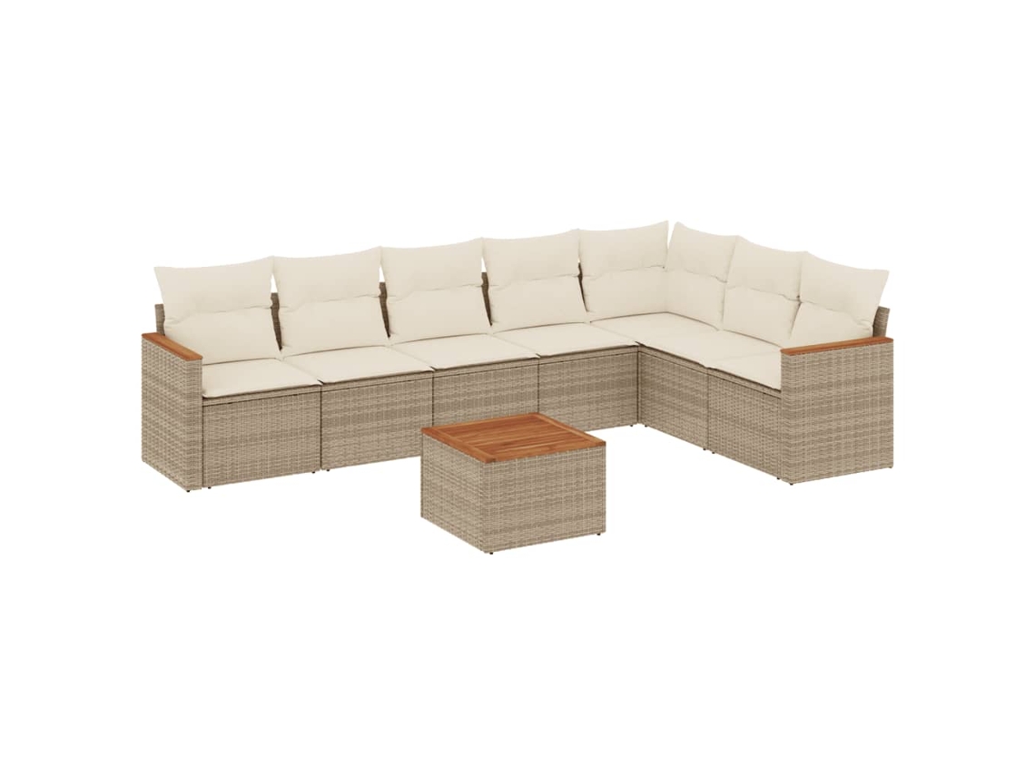 Garden Sofa Set, Garden Sofa Sets Vidaxl Bege Rattan / Vime (n/a)