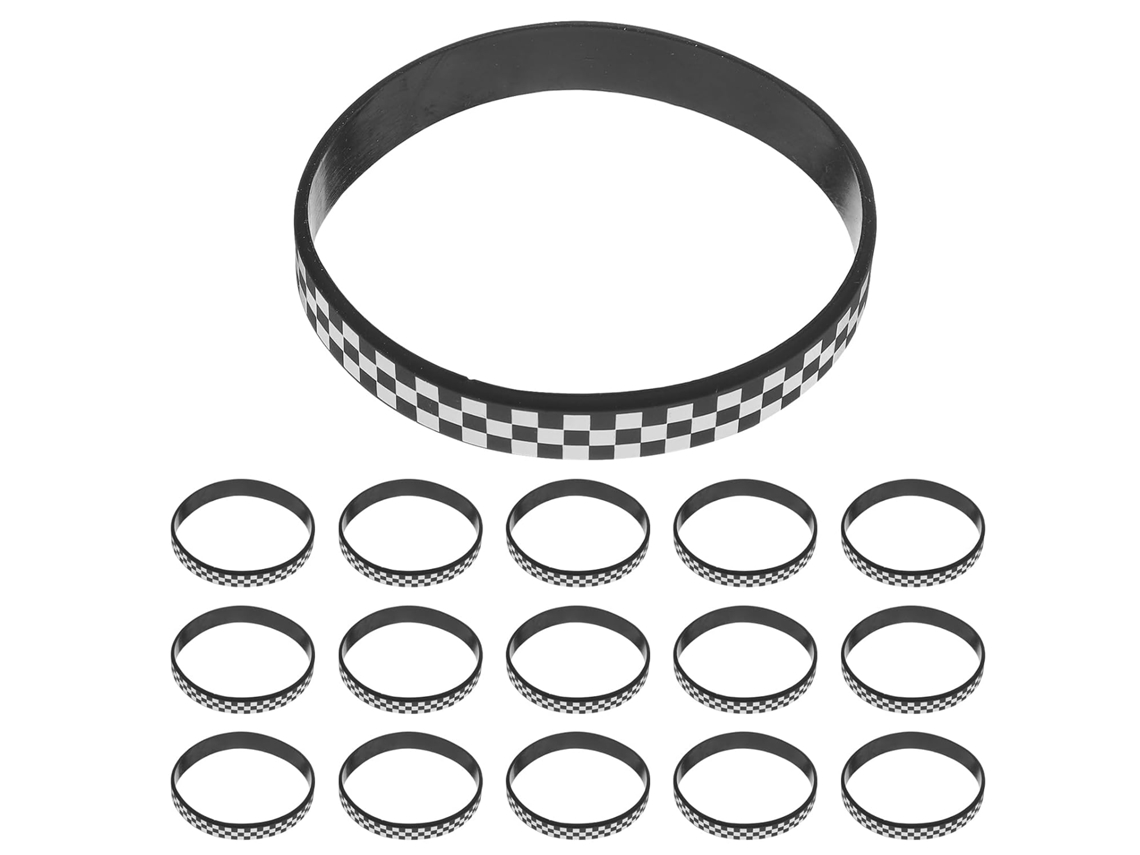 Homoyoyo Conjunto De 40-pulseiras Silicone Xadrez E Pretas Para Fãs Carros, Esportes E Salas De Aula