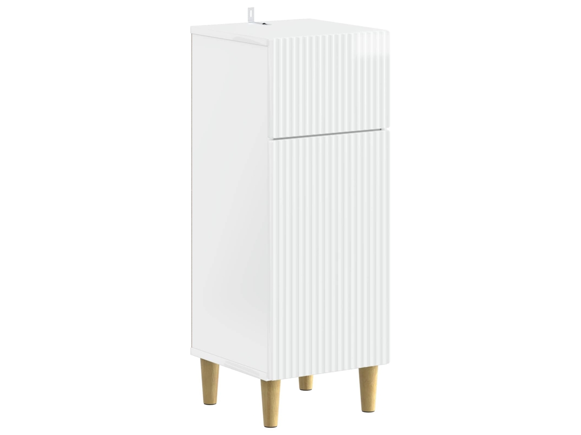 Vidaxl Armário De Armazenamento Para Banheiro Arnhem Branco Brilhante