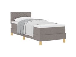 Cama Box com Colchão Cinzento Acastanhado Tecido MAISON EXCLUSIVE (80x200 cm)