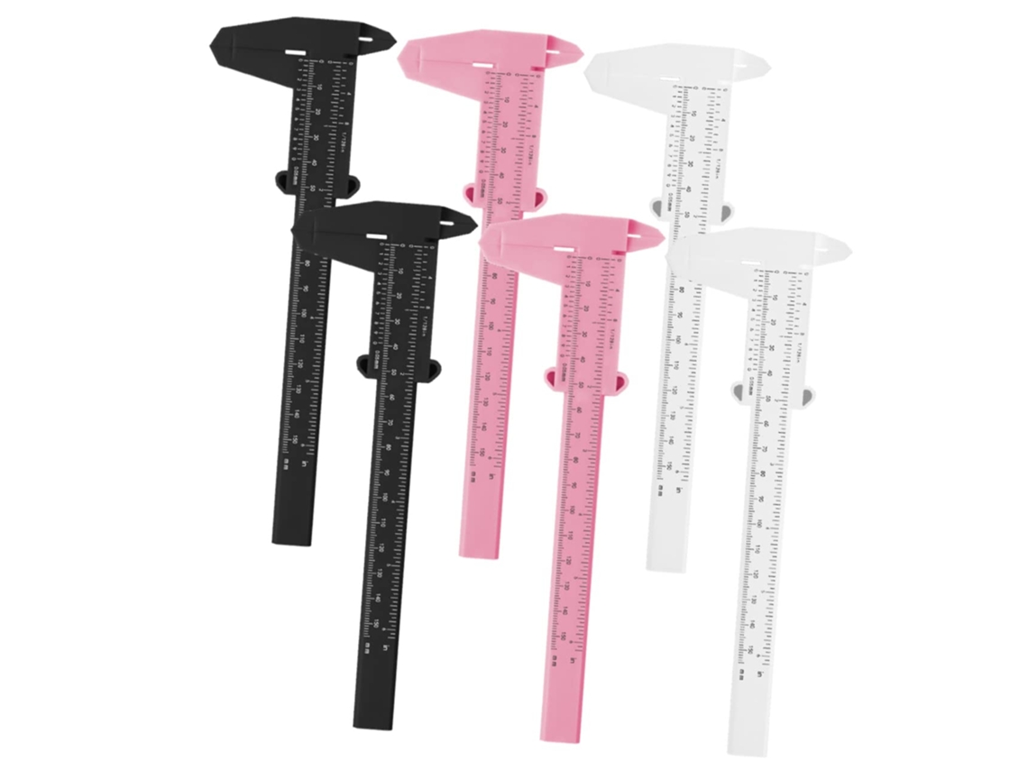 Conjunto De 6 Réguas Medidoras Para Sobrancelhas, Ideais Zebradas.