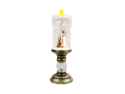 Vela de Natal Led, Alimentada a Pilhas, com Design Boneco Neve, para Decoração Natalícia, Baixo Consumo, Moderno, Ergonômico, Uso Diário STELASPLEN