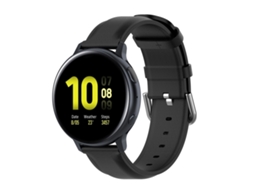 Bracelete Para Galaxy Watch Active 3 / Watch 3 (41mm) - Couro Universal (20mm) - Preta