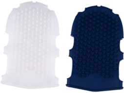 Conjunto De 2 Escovas Silicone Para Banho, Massageadoras, Semitransparentes E Azul Escuras, Tamanho Luva, Para