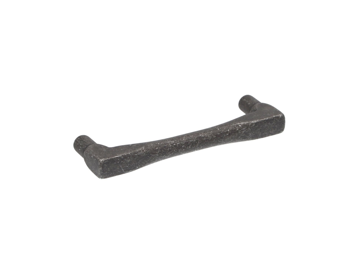 Puxador para Móveis HARDWAREXCHANGE em Zamac com 96mm de distância central, ferro preto vintage, conjunto de 6