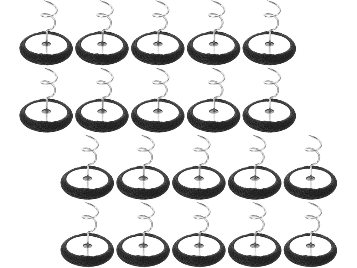 Inoomp Conjunto De 35-presilhas Antiderrapantes Para Saia Cama, Redondas, Em Tecido E Aço Inoxidável, Na Cor Preta, Para