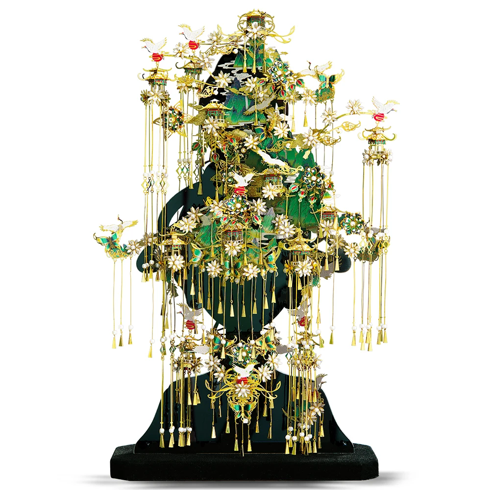 (verde) Conjunto De Quebra-cabeça 3d De Metal Para Adultos - Kit De Montagem Diy Qingshan Dai Puzzle
