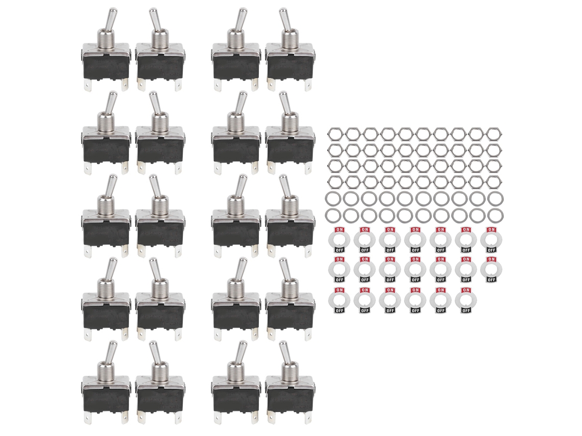 Interruptor Toggle Berm Led Bem-1221c 4 Pinos 2 Níveis On/off 15a 250vac 20pcs