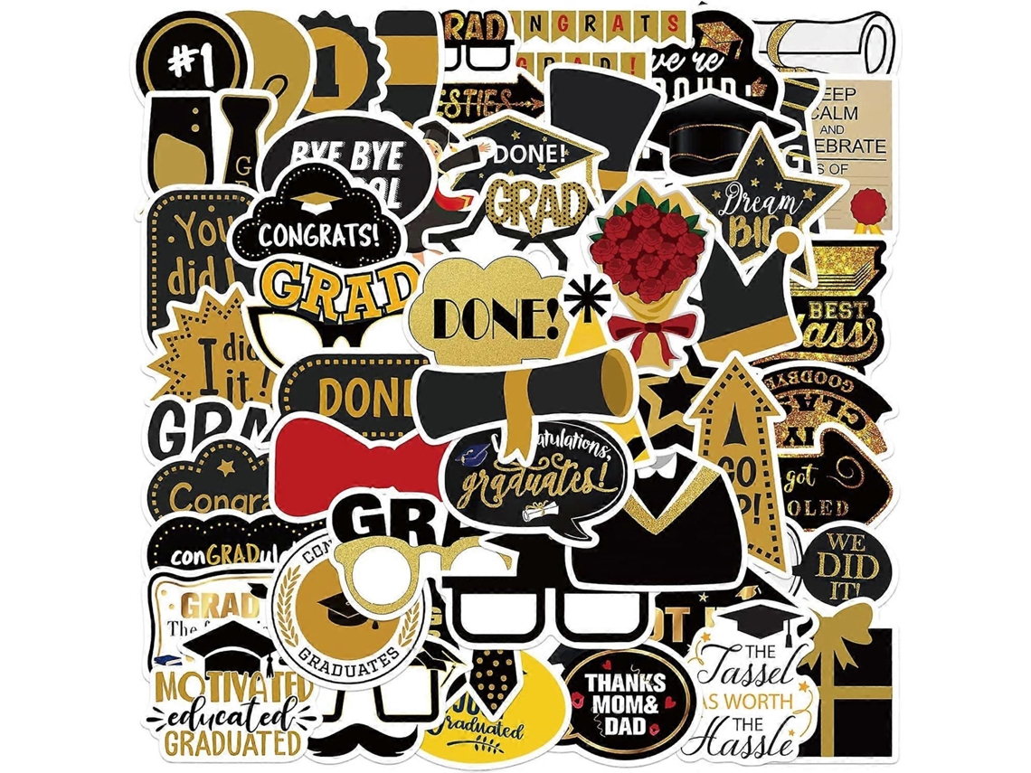 52 Adesivos De Formatura, Adesivos De Vinil À Prova Dágua Para Garrafa De Água, Laptop, Bagagem, Capacete, Skate, Snowboard, Gui Aquaforge