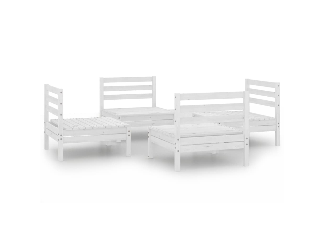 Garden Lounge Set, Garden Lounge Sets Vidaxl Branco Madeira De Pinho (n/a)